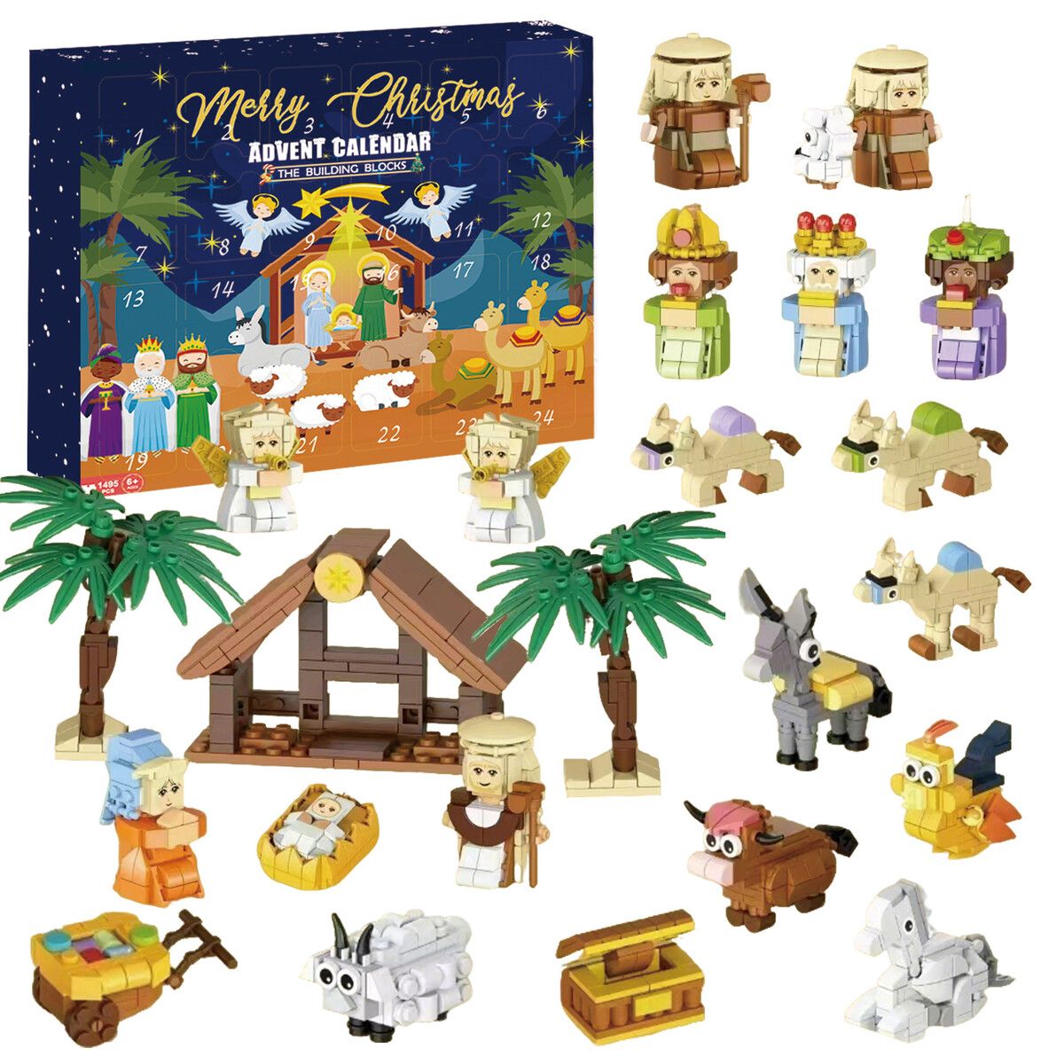 Nativity Advent Calendar 2025, 24 Days of Nativity Scene Set Building ...