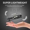 EDC Tactical Flashlight Compact 7 Mode Pocket LED Flashlight USB-C Rechargeable Digital Display,IPX5 with Side Light and Clip(Black)