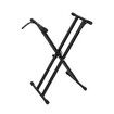 Keyboard Piano Stand Music Stage Folding Adjustable Double Braced X Style Steel Holder Locking Straps Quick Release System Black for Digital Keyboards