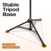 Sheet Music Stand Foldable Tripod Song Book Conductor Stage Holder Adjustable Black Steel Frame Portable for Studio School Professional Performance
