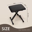 Keyboard Piano Bench Stool Seat Adjustable X Style Black PU Padded Cushion Steel Frame Stand Folding Portable Chair for Music Keyboards Digital Pianos
