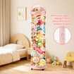 Stuffed Animal Storage Kids Toys Tube Box Zoo Plush Soft Doll Organiser Playroom Nursery Display Cabinet Holder Vertical Container Wheels 168x36cm