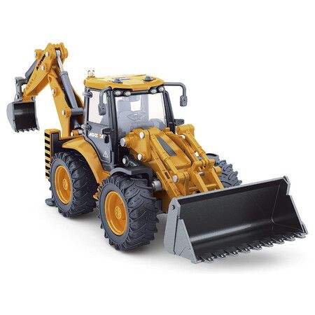 Diecast Excavator Backhoe Front Loader Truck 1/50 Metal Engineering Vehicle Construction Tractor Model Collection Bulldozer