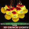 The Grinch LED Lights Battery Operated String Fairy Lights Decorations Indoor Home Decor Christmas Tree Lights Xmas, 3 Meters 20 LED Lights