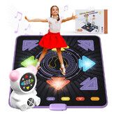 Dance Floor Games Mat, Rechargeable Light up Electronic Exercise Toy with Bluetooth for Boys and Girls, Ideal Christmas and Birthday Gift for Kids