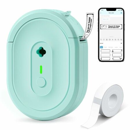 Label Maker Machine with Tape,Portable Bluetooth Label Printer,Wireless Mini Label Makers Thermal Sticker with Multiple Templates