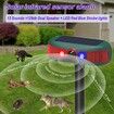 Solar Strobe Infrared Motion Sensor Alarm Detector 129db 13 Sounds LED Flashing Warning Light Dual Speaker Outdoor Security Alert Farm Yard