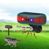Solar Strobe Infrared Motion Sensor Alarm Detector 129db 13 Sounds LED Flashing Warning Light Dual Speaker Outdoor Security Alert Farm Yard