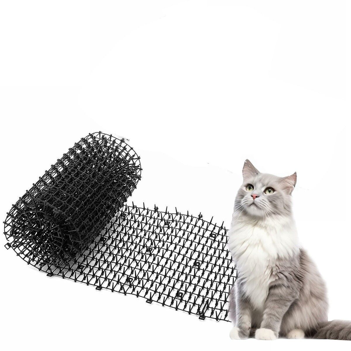 30cm X2m Scat Mat Cat Dog Pet animal Deterrent Spikes Outdoor Garden Cat Free Repellent Exclusion avoid Boundary Zone Barrier Strip Feline No Go Zone