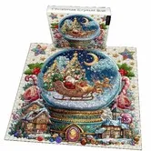 Christmas Jigsaw Puzzle Game 1024 Piece For Christmas Crystal Ball Puzzle Toy Christmas Gift Home Decor