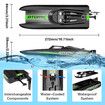 Remote Control Boats for Pools and Lakes 20+MPH High Speed RC Boat for Kids Toy Boat Gifts with 2 Batteries (Black)