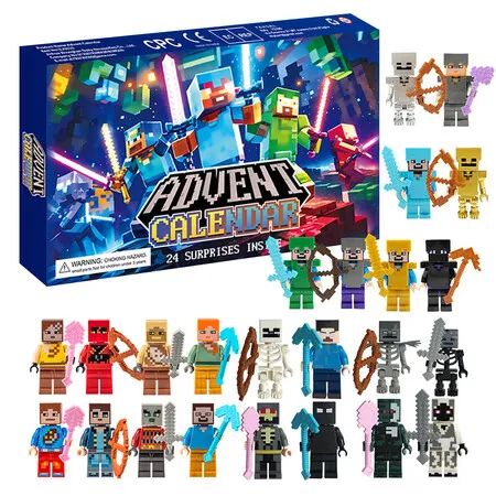 Christmas Advent Calendar 24 Days Toys Figures Building Blocks ...
