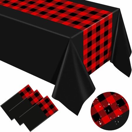 PE Tablecloth 10 Pack 137x274cm Disposable Leakproof Sturdy Rectangle 2025 Graduation  Decorations Christmas Dinner Birthday Supply Party COL White Gold