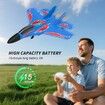 Foam Remote Control Wireless Airplanes RC Planes,Remote Control Fighter Toys,2CH 2.4Ghz RC Fighter Jet with Light,Hobby Rc Airplane Age3+ (Black)