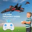 Foam Remote Control Wireless Airplanes RC Planes,Remote Control Fighter Toys,2CH 2.4Ghz RC Fighter Jet with Light,Hobby Rc Airplane Age3+ (Black)