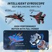 Foam Remote Control Wireless Airplanes RC Planes,Remote Control Fighter Toys,2CH 2.4Ghz RC Fighter Jet with Light,Hobby Rc Airplane Age3+ (Black)