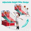 Arcade Basketball Game Set 4 Balls LED Electronic Scorer Childrens Sports Dual Shot 2 Players Basket Ball Hoops System Indoor Outdoor Play Competition