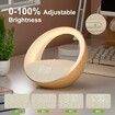 Sunrise Simulation Wake Up Night Light, 15W Fast Wireless Charging Alarm Clock for Bedroom, Bluetooth Stereo Sound Speaker, USB Charger Port