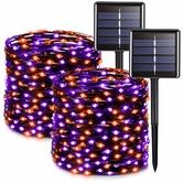 2 PCS 14m 120 Lights Solar Light String Ideal For Outdoor Decorations Balconies And Christmas Trees