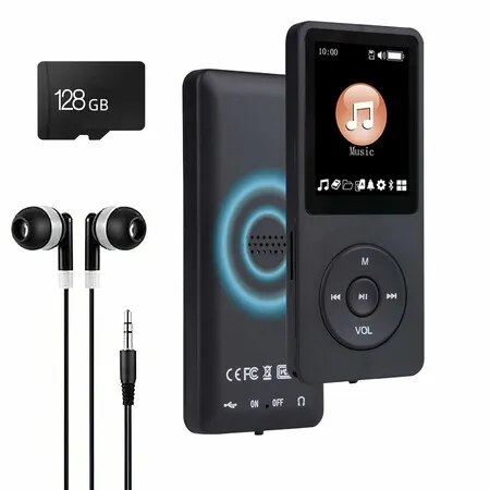 MP3 Player with Bluetooth 5.2 HiFi Sound,with Built-in Speaker/FM Radio/Voice Recorder/E-Book,Lossless Sound Multifunctional Mini Design