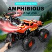 Waterproof Monster Truck Toys 1:16 Amphibious Remote Control Car All Terrain Off-Road Pickup Truck 4WD RC Cars Toys-Orange