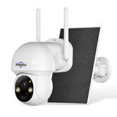 Hiseeu Solar Wireless Security Camera,360 Degree Rotate,Full HD Night Vision,Pan-Tilt Control,Smart Motion Detection,Two-Way Audio,IP66 Waterproof