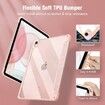 Hybrid Slim Case for iPad Air 11 inch M3 (2025) / M2 (2024), iPad Air 5th (2022) / 4th Generation (2020) 10.9 Inch, Pink