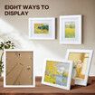 Photo Frames Set Craft Display Pictures Framing 5Pcs White Art Work Decor Wall Gallery Hanging Tabletop Family Childrens Drawings Canvas 8x10Inch