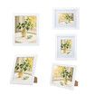 Photo Frames Set Craft Display Pictures Framing 5Pcs White Art Work Decor Wall Gallery Hanging Tabletop Family Childrens Drawings Canvas 8x10Inch
