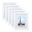 Photo Frames Set Craft Display Pictures Framing 5Pcs White Art Work Decor Wall Gallery Hanging Tabletop Family Childrens Drawings Canvas 8x10Inch