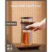 Modern Glass Tea Infuser Teapot,Smart One Touch Tea Maker for Loose Tea Diffusers with Insulated Mug and Portable Tea Kits