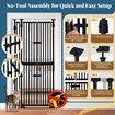 Retractable Safety Gate Pet Dog Cat Extra Tall Fence Enclosure Guard Security Barrier Fencing for Stairs Doorway Kitchen 3 Width Adjustable Extension