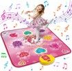 Unicorn Dance Mat Toys for 3 to 12 Year Old Girls, Dance Pad with LED Lights, Built in Music, 6 Game Modes, Electronic Dancing Mat