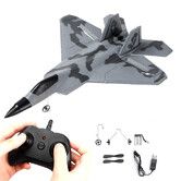 RC Plane F22 Raptor Model Toy Airplane Glider, 2 Channels 2.4 GHz Remote Control Airplane Easy to Fly RC Jet for Boys Girls Age 8 Up
