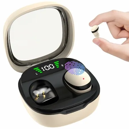 Sleep Earbuds, Invisible Mini Headphones Wireless Bluetooth,Sleep Headphones for Side Sleeper Hidden Earbuds for Work,  Sleep, Work, Exercise (Nude)