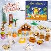 Advent Calendar 2025 Building Blocks 24 Days Christmas Countdown Set with Nativity Scene Figures, Holiday Building Toy Kit for Boys,Girls Ages 6+