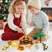 Advent Calendar 2025 Building Blocks 24 Days Christmas Countdown Set with Nativity Scene Figures, Holiday Building Toy Kit for Boys,Girls Ages 6+
