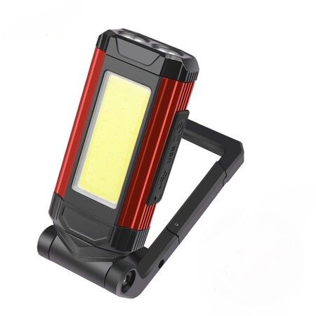 Rechargeable LED Work Light, Flashlight Modes with Kickstand, Rotating Head and USB Charging for Camping, Hunting, and Car Repairs