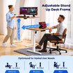 Electric Stand Up Desk Frame Adjustable Rising Base Legs for Sit and Standup Table Workstation Computer Heavy Duty Motorised Underframe Single Motor