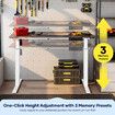 Electric Stand Up Desk Frame Adjustable Rising Base Legs for Sit and Standup Table Workstation Computer Heavy Duty Motorised Underframe Single Motor
