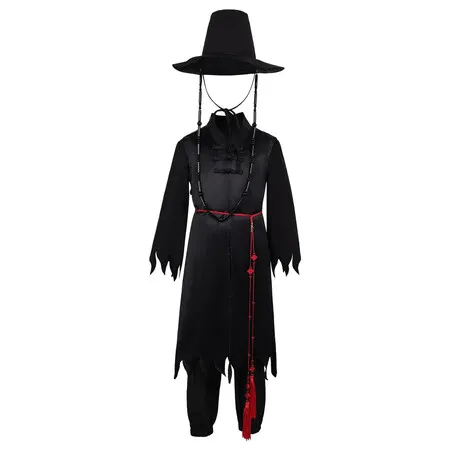 Mens Boys Kpops Jinu Costume Black Sajaboy Jinu Cosplay Costumes Coat Shirt Pant Belt Hat Outfits Halloween Suit Size : Small