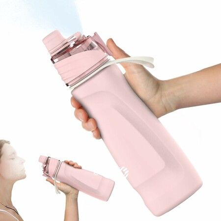 700ml Insulated 2 in 1 Mist and Sip Stainless Steel Thermo Bottle for Hot or Cold Drinks, Sports Use, Pink