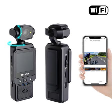 128G Mini Body Camera with Audio and Video Recording, Pocket Action POV Camcorder 360 Degree Rotation 1080P FHD for Security, Work, Guard, Travel