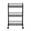 Artiss 3-Tier Shelving Unit Adjustable Garage Storage Kitchen Rack With Wheels