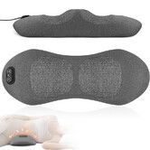 3 in 1 Electric Lumbar Support Pillow with Heat, Adjustable Smooth Spine Back Massager for Lower Back Pressure Relief for Bed and Chair