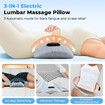 3 in 1 Electric Lumbar Support Pillow with Heat, Adjustable Smooth Spine Back Massager for Lower Back Pressure Relief for Bed and Chair