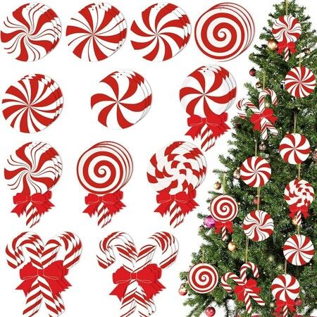 36PCS Christmas Tree Decorations GRINCH Wooden Ornaments 2.5 Inches Mixed Designs Indoor Xmas Holiday Party Presents Gift 2D flat print