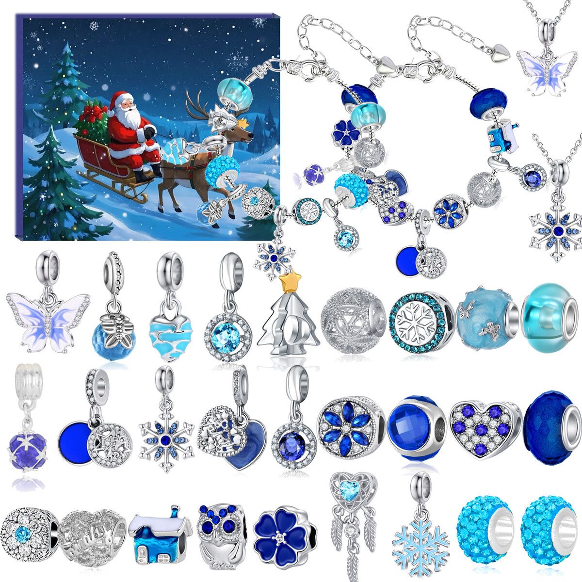 Christmas Advent Calendar for Girls 24 Day Countdown DIY Jewelry Advent ...