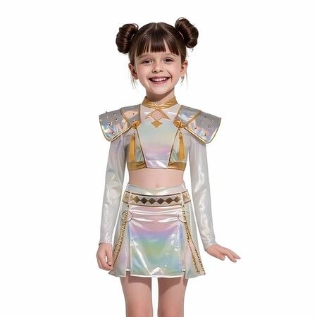 Demon Costume Hunters Skirt Set for Girls Kids Dance Outfit Set Halloween Clothes Matching Outfits Size 160cm