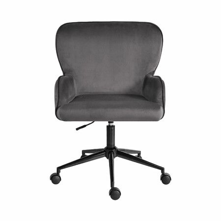 Desk Armchair - Home Office Swivel Chair Adjustable Height Seat PLUME GREY